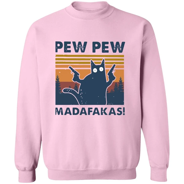 Black Cat Pewpew Madafakas Sweatshirt - Image 4