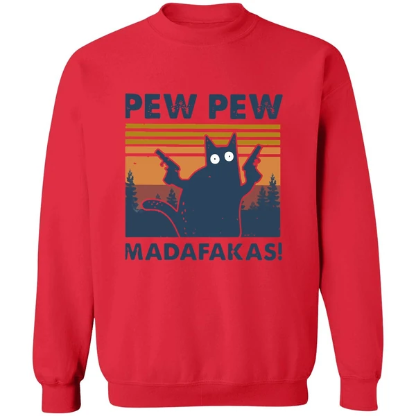 Black Cat Pewpew Madafakas Sweatshirt - Image 7