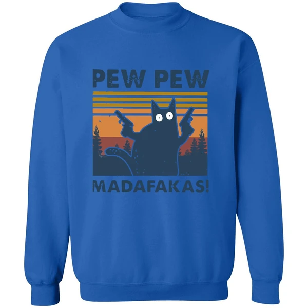 Black Cat Pewpew Madafakas Sweatshirt - Image 8