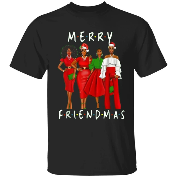 Black Girls Merry Friendmas Christmas Shirt