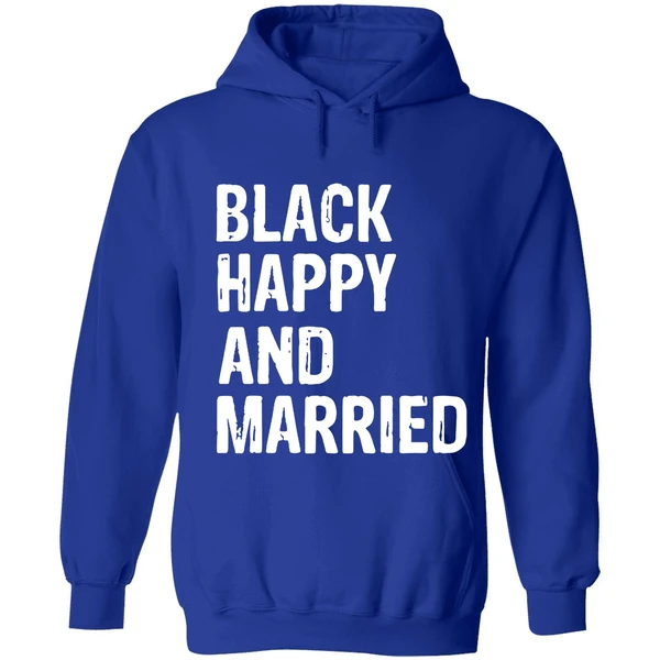 Black Happy And Married Hoodie