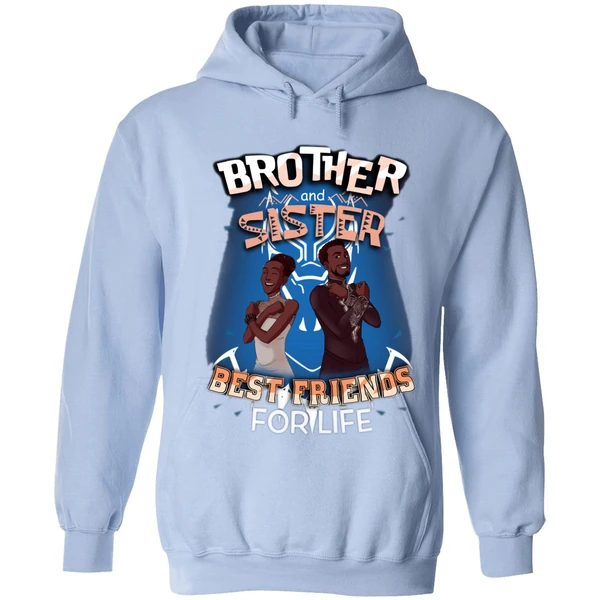 Black Panther Brother Sister Best Friends For Life Hoodie - Image 3