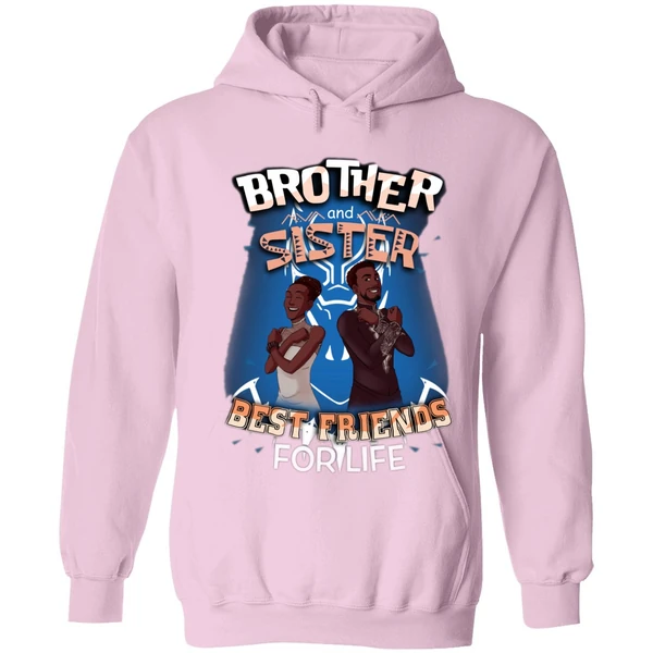 Black Panther Brother Sister Best Friends For Life Hoodie - Image 4