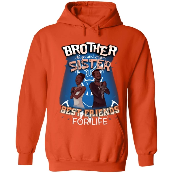 Black Panther Brother Sister Best Friends For Life Hoodie - Image 5
