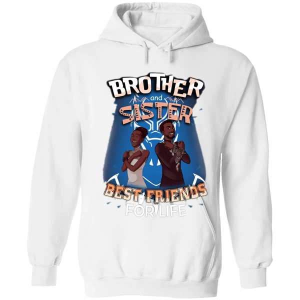 Black Panther Brother Sister Best Friends For Life Hoodie - Image 6