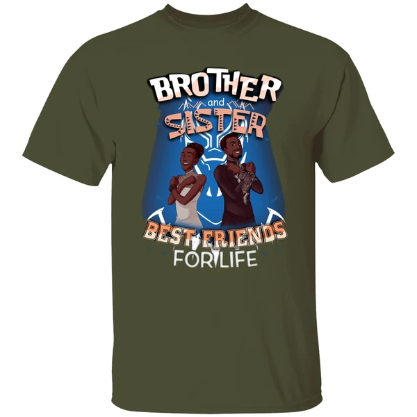Black Panther Brother Sister Best Friends For Life Shirt - Image 3