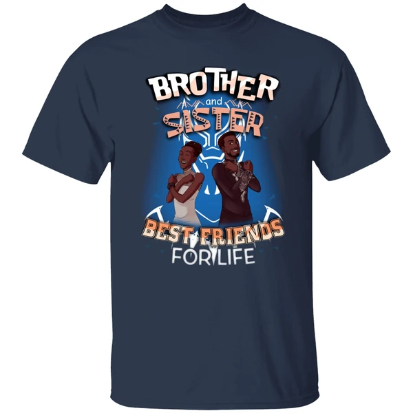 Black Panther Brother Sister Best Friends For Life Shirt - Image 4