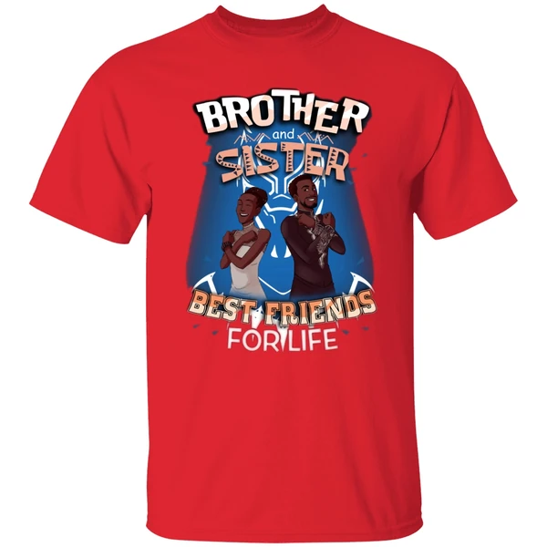Black Panther Brother Sister Best Friends For Life Shirt - Image 6