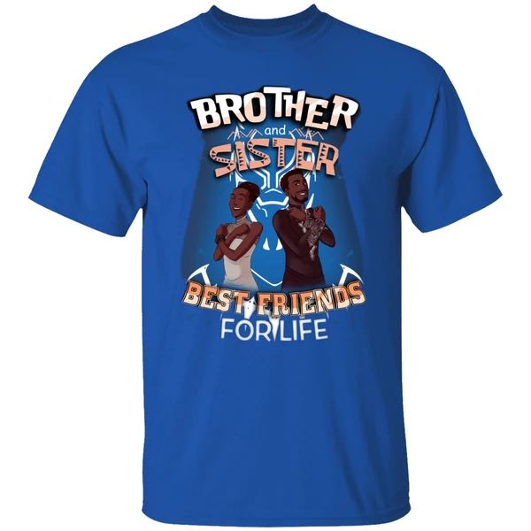 Black Panther Brother Sister Best Friends For Life Shirt - Image 7