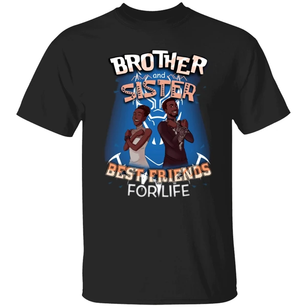 Black Panther Brother Sister Best Friends For Life Shirt - Image 9