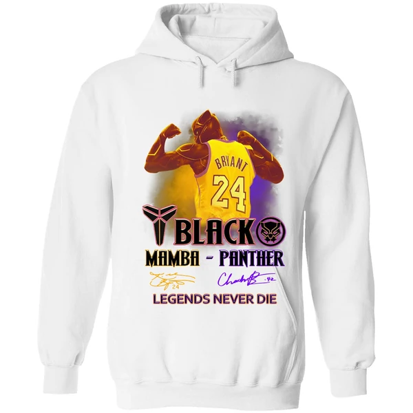 Black Panther Kobe Bryant Black Mamba Panther Legends Never Die Hoodie - Image 6
