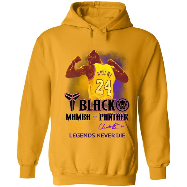 Black Panther Kobe Bryant Black Mamba Panther Legends Never Die Hoodie - Image 9