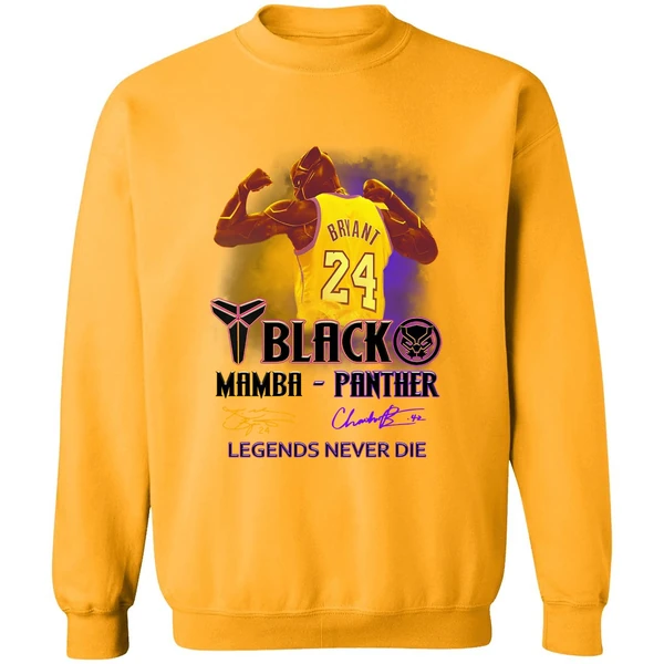 Black Panther Kobe Bryant Black Mamba Panther Legends Never Die Sweatshirt