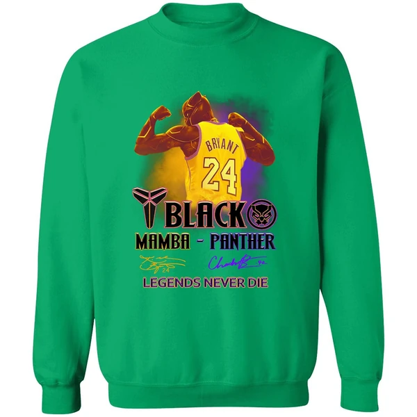 Black Panther Kobe Bryant Black Mamba Panther Legends Never Die Sweatshirt - Image 2