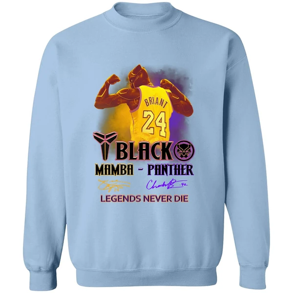 Black Panther Kobe Bryant Black Mamba Panther Legends Never Die Sweatshirt - Image 3