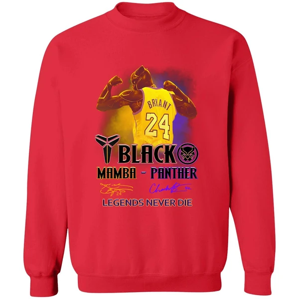 Black Panther Kobe Bryant Black Mamba Panther Legends Never Die Sweatshirt - Image 7