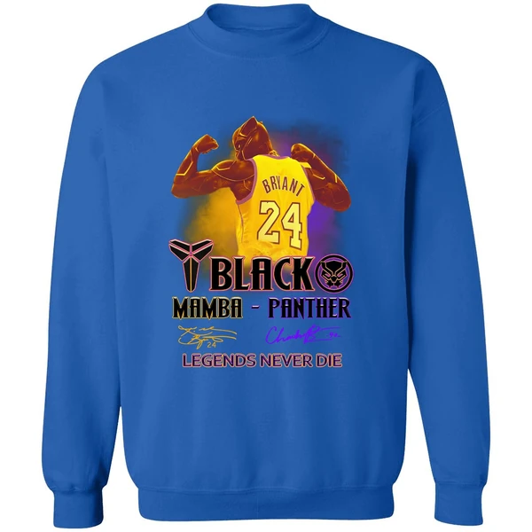 Black Panther Kobe Bryant Black Mamba Panther Legends Never Die Sweatshirt - Image 8