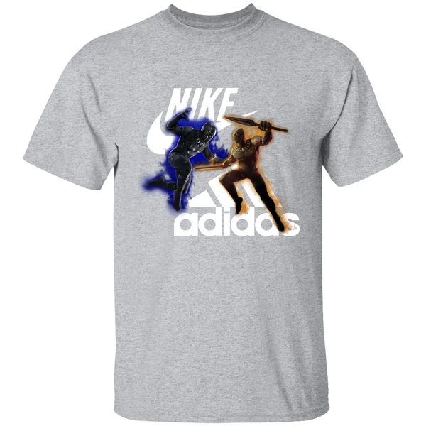 Black Panther Nike Vs Adidas Shirt - Image 8
