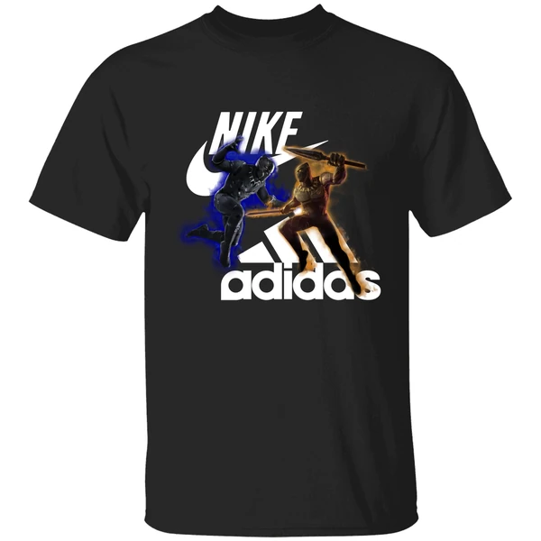 Black Panther Nike Vs Adidas Shirt - Image 9