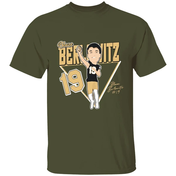 blaze berlowitz vanderbilt commodores 2024 caricature shirt militarygreen