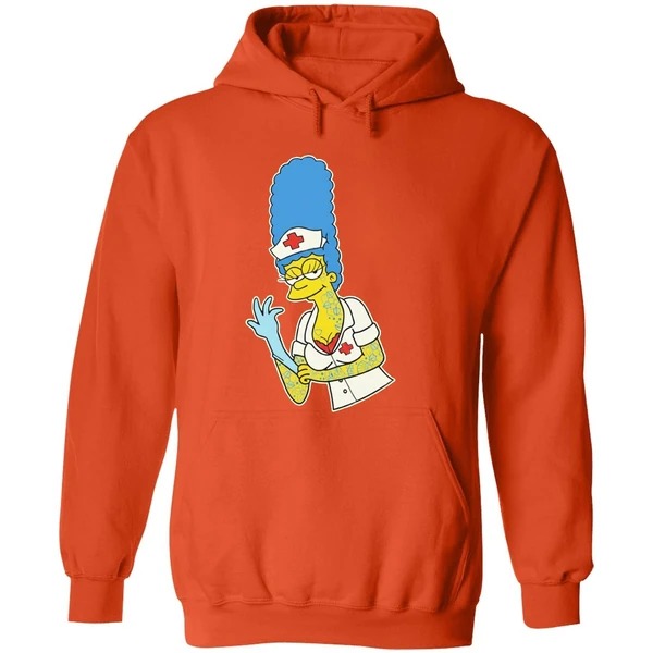 Blink 182 Mark Hoppus Marge Simpsons Nurse Cartoon Character Hoodie - Image 6