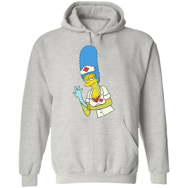 Blink 182 Mark Hoppus Marge Simpsons Nurse Cartoon Character Hoodie - Image 9