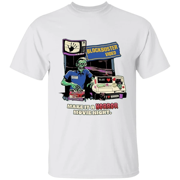 Blockbuster Video Zombie Make It A Horror Movie Night Shirt