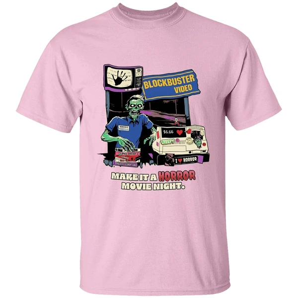 Blockbuster Video Zombie Make It A Horror Movie Night Shirt - Image 2
