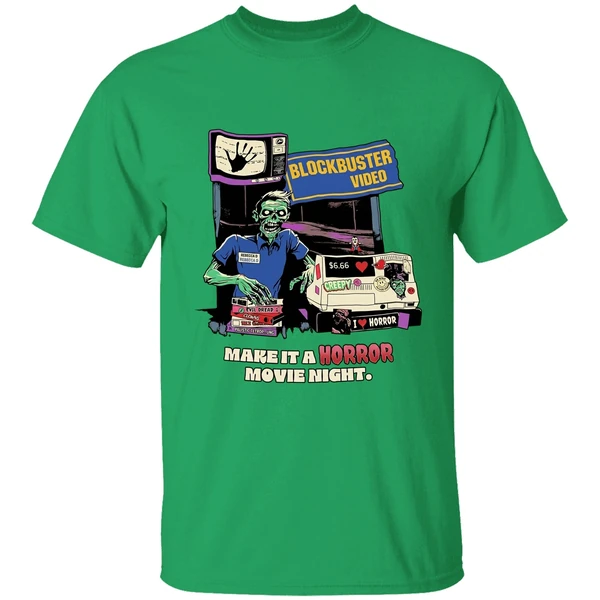 Blockbuster Video Zombie Make It A Horror Movie Night Shirt - Image 8