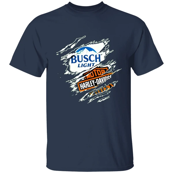 Blood Inside Me Busch Light Motor Harley Davidson Cycles Shirt - Image 4
