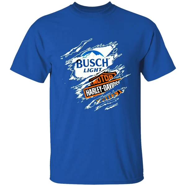 Blood Inside Me Busch Light Motor Harley Davidson Cycles Shirt - Image 7