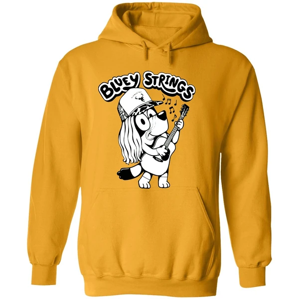 Bluey Strings Character Guitar Graphic Hoodie