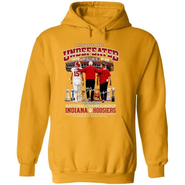 Bob Knight Curt Cignetti And Fernando Mendoza Indiana Hoosiers Football Perfection Hoodie