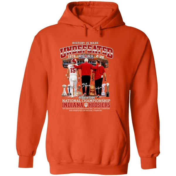 Bob Knight Curt Cignetti And Fernando Mendoza Indiana Hoosiers Football Perfection Hoodie - Image 6
