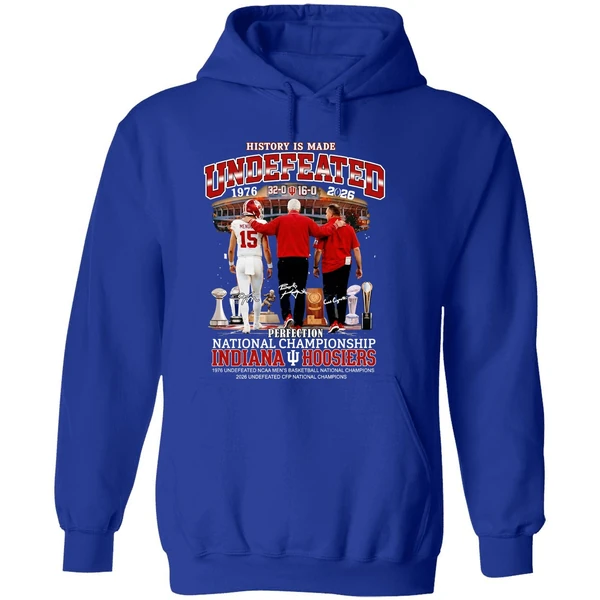 Bob Knight Curt Cignetti And Fernando Mendoza Indiana Hoosiers Football Perfection Hoodie - Image 7