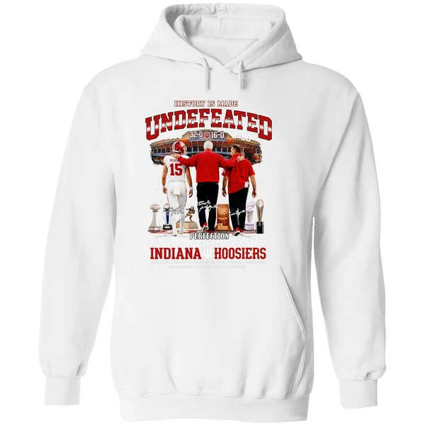 Bob Knight Curt Cignetti And Fernando Mendoza Indiana Hoosiers Football Perfection Hoodie - Image 8