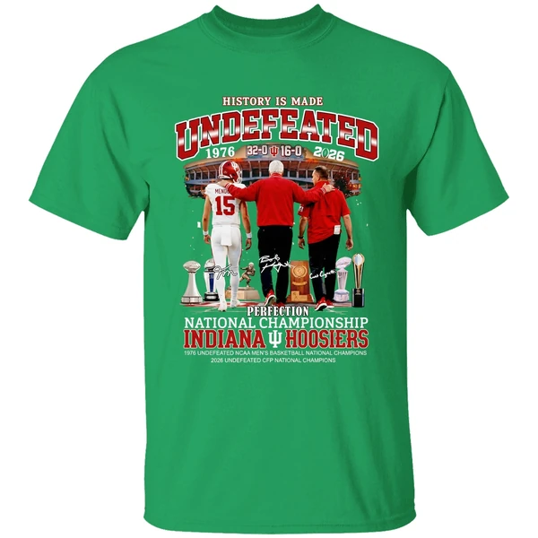 Bob Knight Curt Cignetti And Fernando Mendoza Indiana Hoosiers Football Perfection Shirt - Image 2