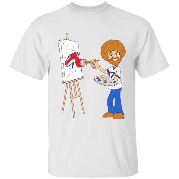 Bob Ross Josh Allen Happy Little Touchdowns Buffalo Bills Shirt