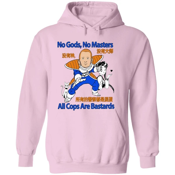 Bobby Hill Dragon Ball Z No Gods No Masters All Cops Are Bastards Hoodie - Image 5