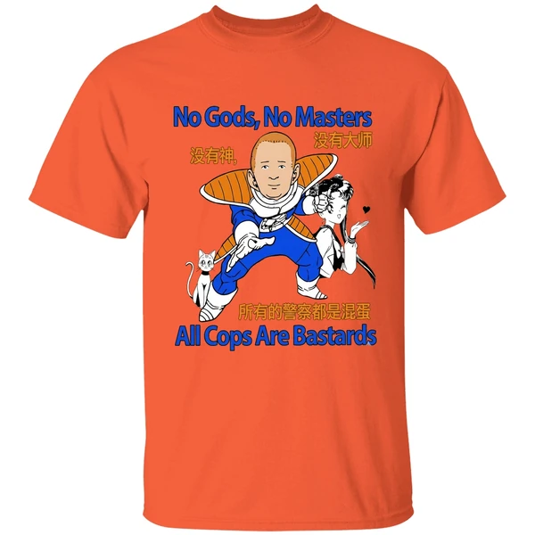 Bobby Hill Dragon Ball Z No Gods No Masters All Cops Are Bastards Shirt - Image 3