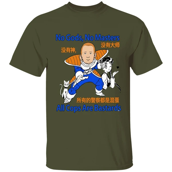 Bobby Hill Dragon Ball Z No Gods No Masters All Cops Are Bastards Shirt - Image 9