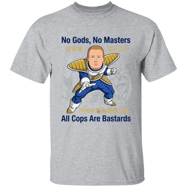 bobby hill no gods no masters all cops are bastards shirt sportgrey