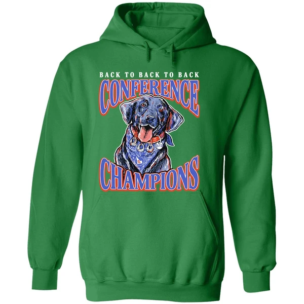 Boise State Broncos Back To Back To Back Conference Champions Hoodie - Image 2