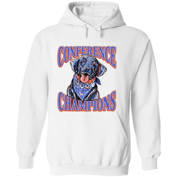 Boise State Broncos Back To Back To Back Conference Champions Hoodie - Image 8