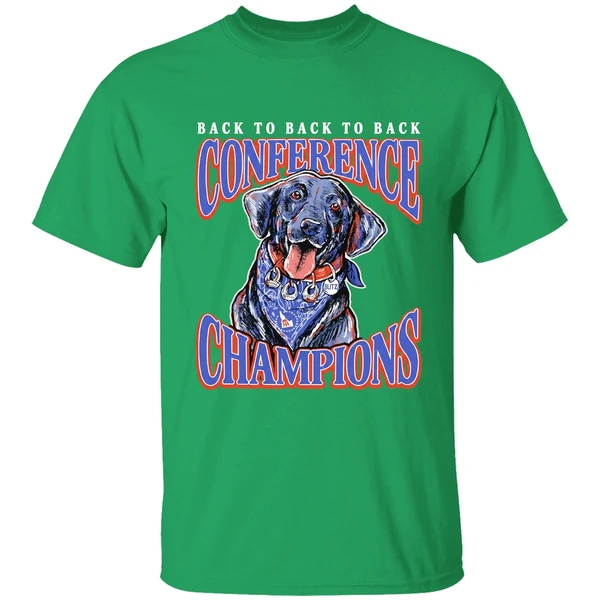Boise State Broncos Back To Back To Back Conference Champions Shirt - Image 2