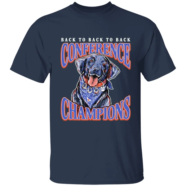 Boise State Broncos Back To Back To Back Conference Champions Shirt - Image 5