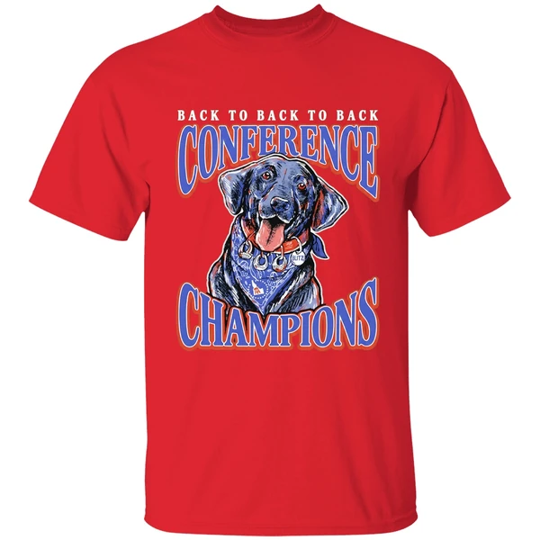Boise State Broncos Back To Back To Back Conference Champions Shirt - Image 7