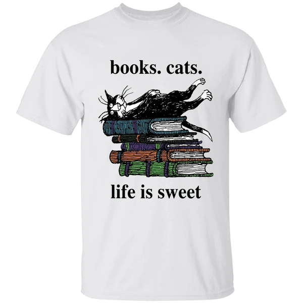 Book Cats Life Is Sweet Shirt