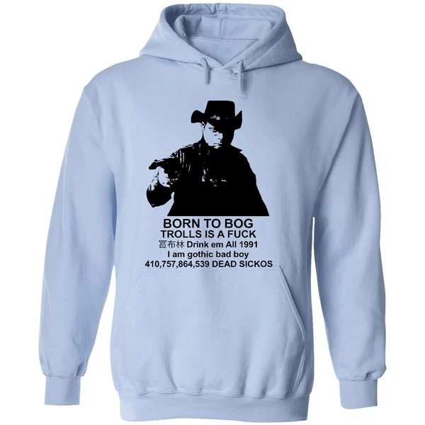 Born To Bog Trolls Is A Fuck 1991 Hoodie - Image 4