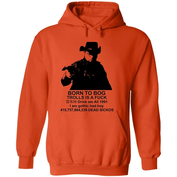 Born To Bog Trolls Is A Fuck 1991 Hoodie - Image 6